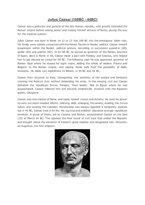 biography about julius caesar