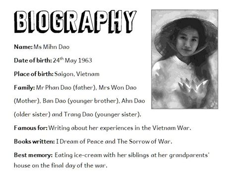 biography and an experimental fictional examples