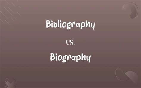 biography and bibliography differences