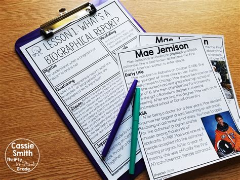 biography article 3rd grade