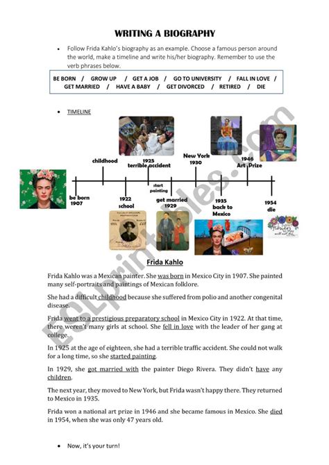 biography as a verb is a