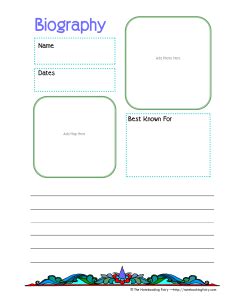 biography assignment sheet