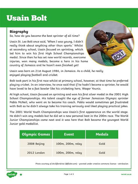 biography book usain bolt