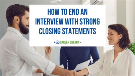 biography closing statement in an interviews