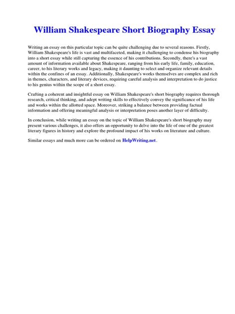 biography essay title for hamlet