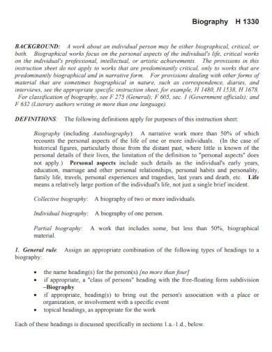 biography examples ks10