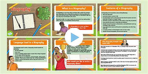 biography explanation powerpoint