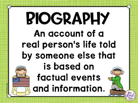 biography fiction definition for children