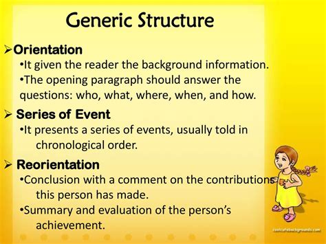 biography generic structure