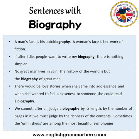 biography in english example sentences