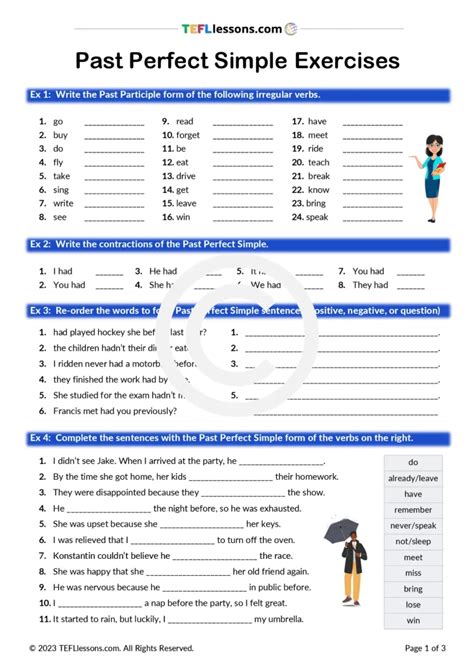 biography in past perfect exercises pre-intermediate