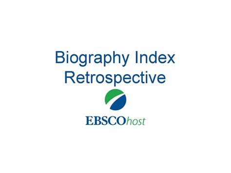 biography index database