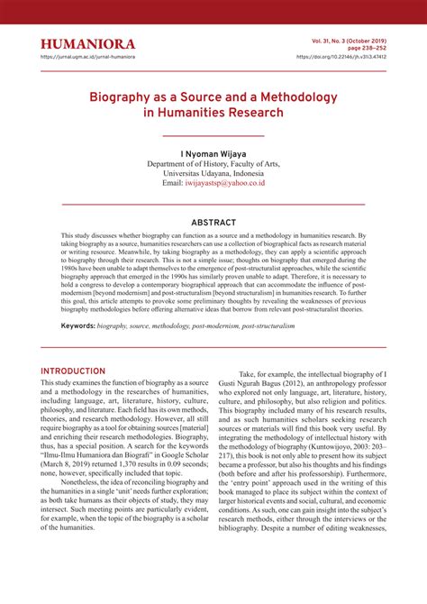 biography methodology