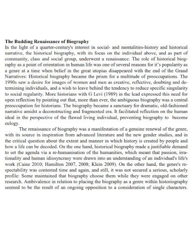 biography narrative examples