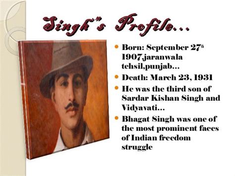 biography of bhagat singh ppt slideshare