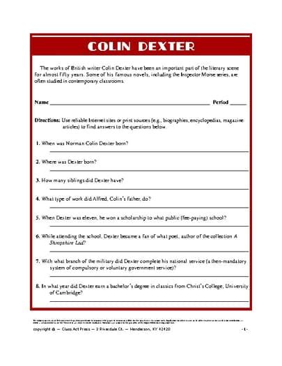 biography of colin dexter