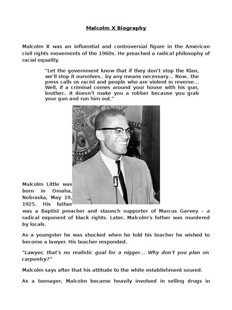 biography of malcolm x pdf