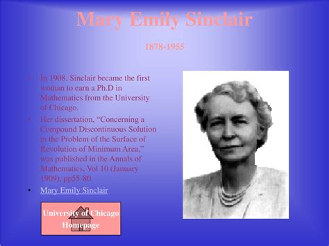 biography of mary emily sinclair