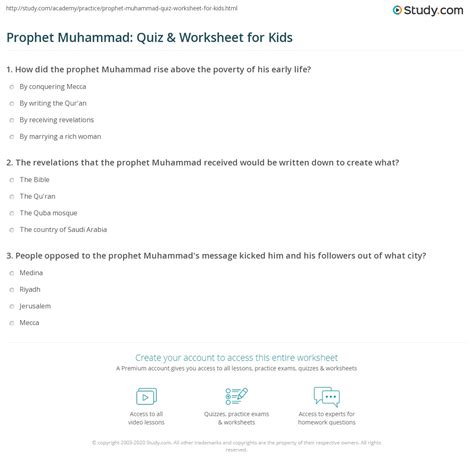 biography of prophet muhammad quiz