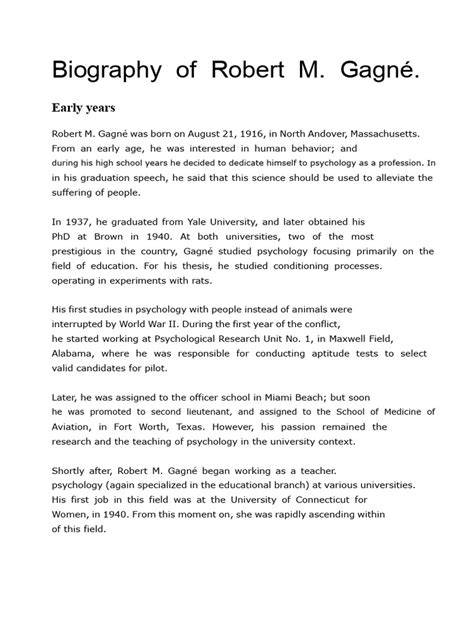 biography of robert gagne pdf