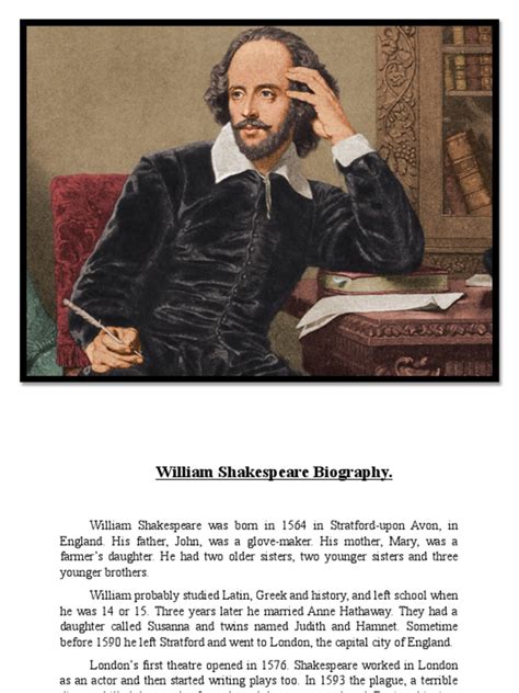 biography of william shakespeare introduction