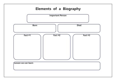 biography organizer free printable