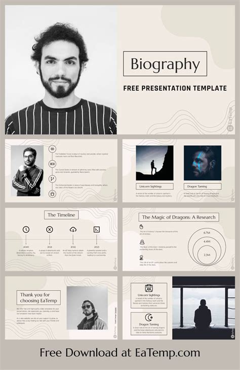 biography powerpoint presentation templates