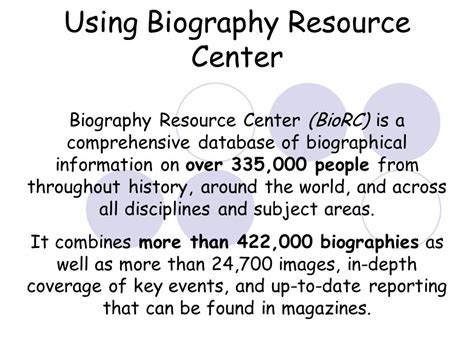 biography resource database