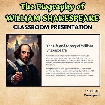 biography shakespeare powerpoint presentation