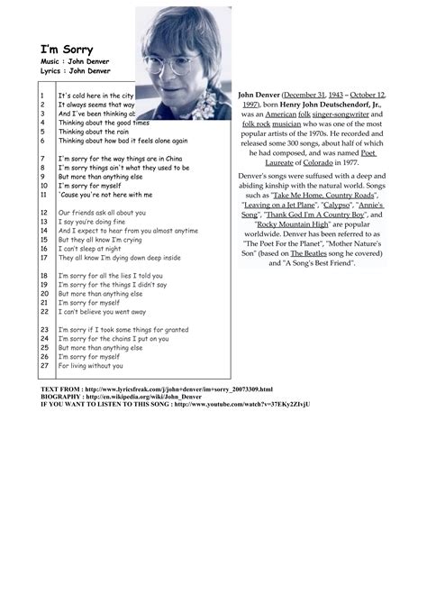 biography sorry songs