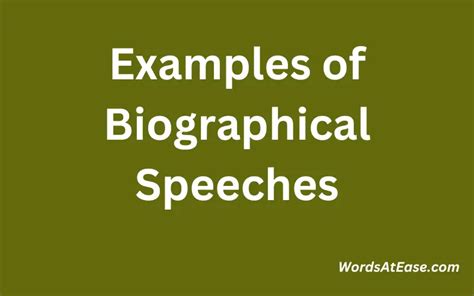 biography speeches examples