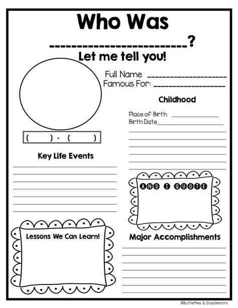Biography Template Learning About Others Twinkl Usa Biography Graphic Organizer 3rd Grade - Biography Graphic Organizer 3rd Grade