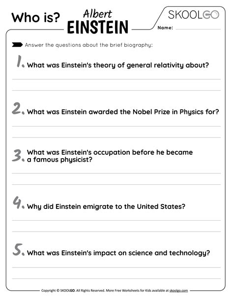 biography text and questions