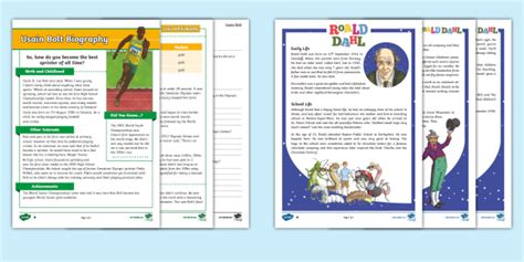biography text example ks2