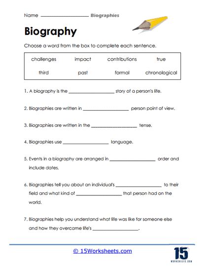 biography text exercises