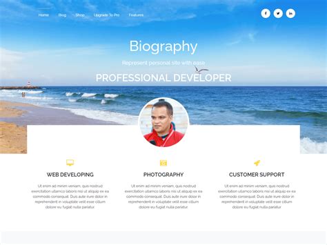 biography theme wordpress