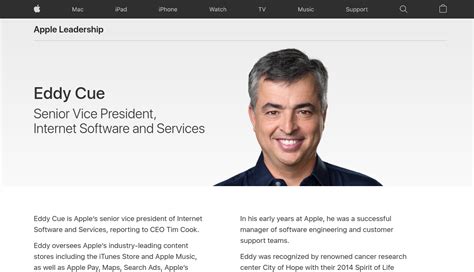 biography web page example