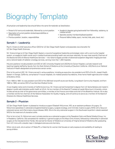 biography work