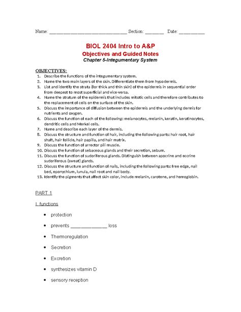 Biol 2404 Final Exam Study Guide Lonestar