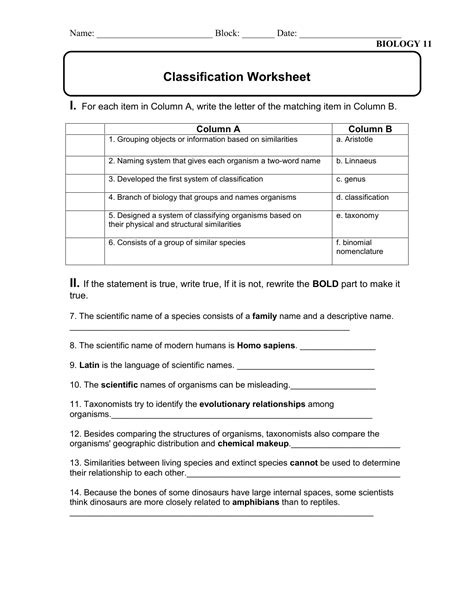 Biological Classification Worksheet Answer Key Free Download 6 3 Biodiversity Worksheet Answers - 6 3 Biodiversity Worksheet Answers