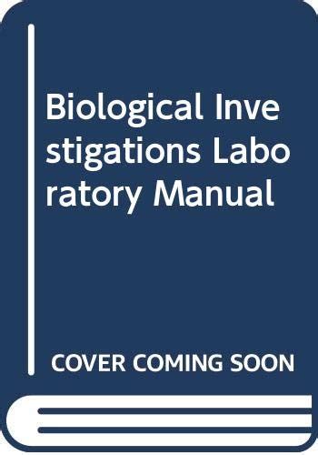 Read Biological Investigations Lab Manual 