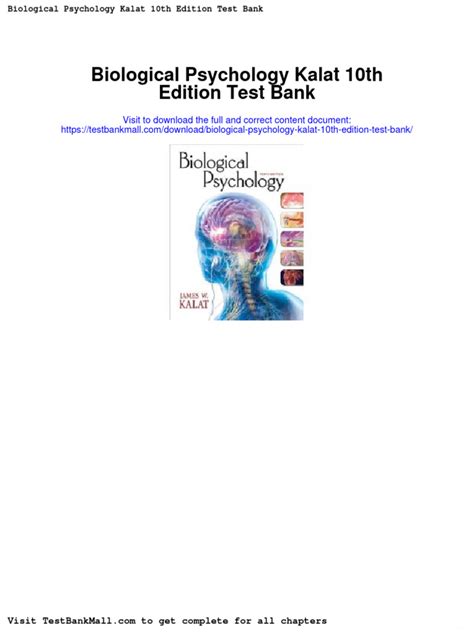 Full Download Biological Psychology Kalat 10Th Edition Test Bank 