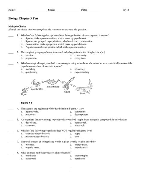 Biology Chapter 3 Test Maximum Achievement