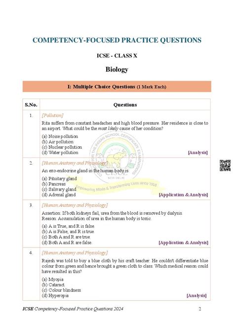 biology competency practice exam