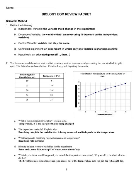 biology eoct review packet answer key