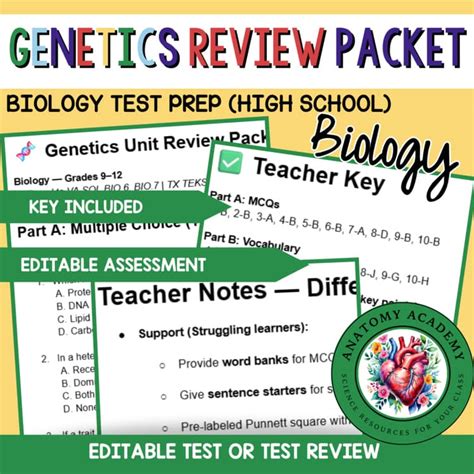 biology genetics test study guide answers