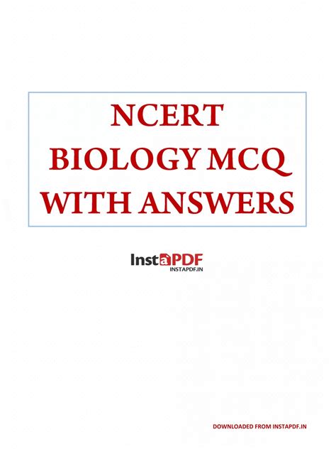 biology ncert mcq