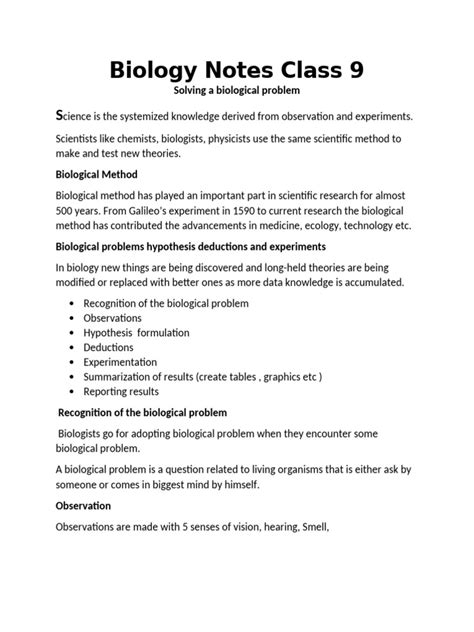 Biology Notes Class 9 Improvement In Food