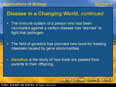 Biology Section 1 A Changing Landscape Key
