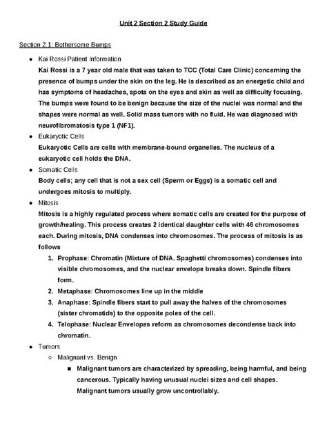 Biology Section 2 Study Guide Answers